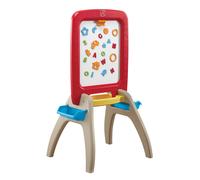 Step2 All Around Easel for Two Lavagna scolastica / tavolo da disegno per bambini | Lavagna di scrittura in plastica a due lati incl 94 accessori | Magnetico