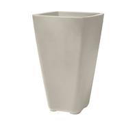 Step2 Bridgeview - Vaso da fiori grande - Calcestruzzo | Vaso da balcone leggero e facile da spostare - Plastica rotostampata - 42,8 x 42,8 x 66 cm