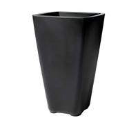 Step2 Bridgeview - Vaso da fiori grande - Onice nero | Vaso da balcone leggero e facile da spostare - Plastica rotostampata - 42,8 x 42,8 x 66 cm