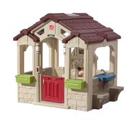 Step2 Charming Cottage Casa bambini | Casetta di plastica per il giardino / all'aperto | Include cucina, camino, area picnic, campana e accessori