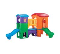 Step2 Clubhouse Climber Parco giochi con 2 scivoli | Torre di gioco per bambini XXL / casa di gioco per bambini in plastica