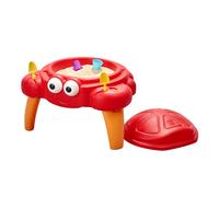 Step2 Crabbie Tavolino da Sabbia in Plastica con Coperchio | Sabbiera per Bambini a Forma di Granchio | Con set di accessori da 4 pezzi