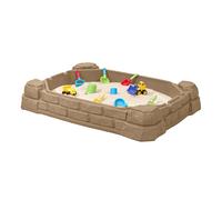 Step2 Naturally Playful Sandbox con coperchio e aree di seduta | Sabbiera in plastica per bambini