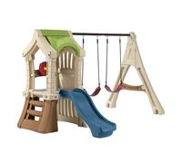 Step2 Play Up Gym Set Parco giochi per bambini | Torre di gioco per bambini con scivolo e altalene in plastica | Giocattoli per il giardino / all'aperto