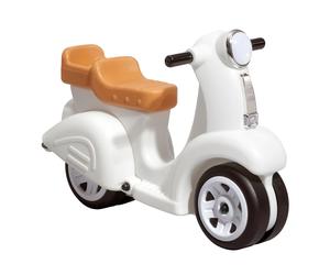 Step2 Ride Along Scooter da Gioco di plastica in bianco | Scooter per bambini per l'esterno | Veicolo per bambini / Slider / Scivolo auto a partire da 1,5 anni
