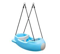 STEP2 Rocket Swing - Altalena a razzo per due persone | Altalena a razzo in blu e grigia | Cinture di sicurezza regolabili