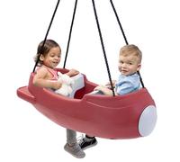 STEP2 Rocket Swing - Altalena a razzo per due persone | Altalena a razzo in Rossa e Grigia | Cinture di sicurezza regolabili