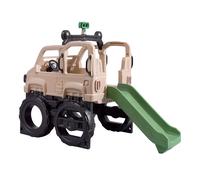 Step2 Safari Truck Climber Parco giochi con scivolo | Dispositivo di arrampicata in plastica per il giardino | Giocattolo per bambini a forma di auto