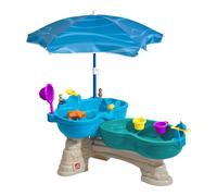 Step2 Spill and Splash Tavolo d'acqua con 11 accessori e ombrellone | Gioco d'acqua | Giochi d'acqua per bambino | Tavolo di attività con acqua per il giardino