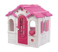 Step2 Sweetheart Casa Bambini per bambini in rosa | Casetta di plastica per giardino / esterno | Include cucina, campana e accessori
