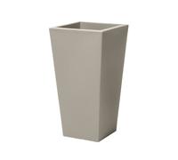 Step2 Tremont - Vaso da fiori - Quadrato e grande - Calcestruzzo | Vaso da balcone leggero e facile da spostare - Plastica rotostampata - 38,1 x 38,1 x 71,1 cm