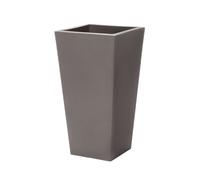Step2 Tremont - Vaso da fiori - Quadrato e grande - Cedro scuro | Vaso da balcone leggero e facile da spostare - Plastica rotostampata - 38,1 x 38,1 x 71,1 cm