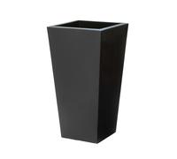 Step2 Tremont - Vaso da fiori quadrato e grande - Onice nero - Vaso da balcone leggero e facile da spostare - Plastica rotostampata - 38,1 x 38,1 x 71,1 cm