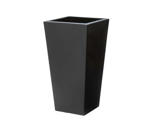 Step2 Tremont - Vaso da fiori quadrato e grande - Onice nero - Vaso da balcone leggero e facile da spostare - Plastica rotostampata - 38,1 x 38,1 x 71,1 cm