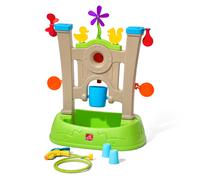 Step2 Waterpark Arcade Giochi d'acqua / Ruota d'acqua | Tavolo d'acqua / Spruzzatore d'acqua per bambini con 7 accessori | Tavolo di attività con acqua per il giardino