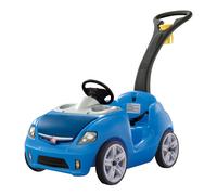 Step2 Whisper Ride Auto da corsa in blu | Spingi auto / Auto da corsa con barra di spinta | Per bambini da 1,5 anni in poi