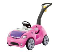 Step2 Whisper Ride Auto da corsa in rosa | Spingi auto / Auto da corsa con barra di spinta | Per bambini da 1,5 anni in poi