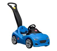 Step2 Whisper Ride Cruiser Auto da corsa in blue | Spingi auto / Auto da corsa con barra di spinta | Per bambini da 1,5 anni in poi