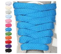 Stepace 2 Paia di Lacci per Scarpe Larghe Piatti da 15 mm, Stringhe Scarpe Spessi Ricambio da Ginnastica Sneakers & Scarpe da Sportivi Blu Cielo 160