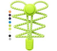 Stepace Lacci Scarpe Elastici con Sistema Autobloccanti, 2 Paia Lacci delle Scarpe Senza Nodo per Scarpe da Sport, Bambini, Adulti, Anziani Giallo Neon