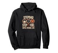 Stepdad Caffè Pazienza e Amore Divertente Stepdad Padre Felpa con Cappuccio