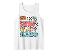 Stepdad Hero Cute Retro Floral Fathers Day Appreciation Canotta