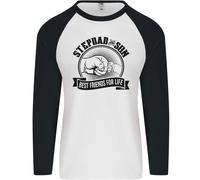 Stepdad & Son Best Friends Father's Day Giorno Uomo L/S Baseball T-Shirt