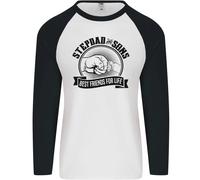 Stepdad & Sons Best Friends Father's Day Giorno Uomo L/S Baseball T-Shirt