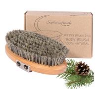 Stephanie Franck Beauty - Dry Brushing Body Brush - Spazzola da Massaggio a Secco in Crine di Cavallo, Fibre di Tampico Rigide e Legno di Faggio - Esfoliante ed Energizzante - Made in Germany