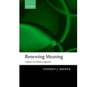 Stephen J Barker Renewing Meaning (Copertina rigida)