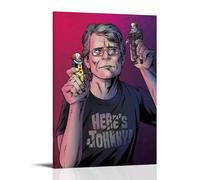 Stephen King- Dipinti decorativi impermeabili e antimacchia, poster ad alta definizione, adatti per molteplici scenari in soggiorno, camera da letto e ufficio, stile cornice, 50 x 75 cm