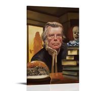 Stephen King- Poster su tela per camera da letto, soggiorno, decorazione moderna per la famiglia, artista, bagno, paesaggio, con cornice, stile 20 x 30 cm