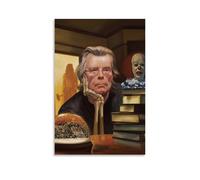 Stephen King- Tela artistica da parete con motivo Stephen King, decorazione artistica da parete per camera da letto, soggiorno, camera da letto, senza cornice, stile 50 x 75 cm