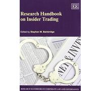 Stephen M. Bainbridge Research Handbook on Insider Trading (Tascabile)