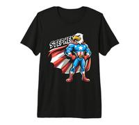 Stephen USA Eagle Patriotic Superhero per Ragazzi Nome Stephen Maglietta Premium