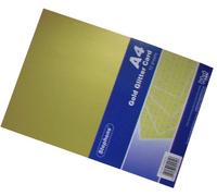 Stephens - Blocco di fogli glitter, formato A4, 220 g/mq, colore: oro