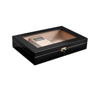 STEPHM Custodia for sigari con igrometro e umidificatore Scatola for sigari in Legno di Cedro Fatta a Mano Custodia for sigari da Viaggio Portatile con 25 sigari for Uomo