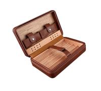 STEPHM Custodia Humidor for sigari da Viaggio con umidificatore Humidor for sigari Portatile for 4-6 sigari Scatola di sigari Regalo for Uomo(Size:4cigars)