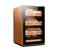 STEPHM Humidor for sigari 70L con Raffreddamento e Controllo dell'umidità Humidor for sigari Elettrico for 400 sigari Armadietto con cassetti in Legno di Cedro(Color:Gold)