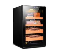 STEPHM Humidor for sigari Elettrico da 70 Litri con Sistema di Controllo Silenzioso del Raffreddamento Frigo for sigari da 400 conteggi con Ripiani in Legno di Cedro e cassettiera for sigari da Uomo