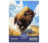 Steppe Bison Puzzle Giochi 1000 Pezzi Festa Aziendale Arte Animal Puzzle Adulti Foto 70x50cm/1000pcs
