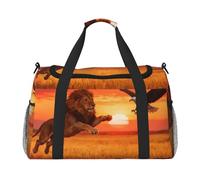 Steppe Lion Eagle - Borsone da viaggio impermeabile, compatto, per sport, palestra e fine settimana, per uomini e donne