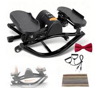 Stepper da fitness oscillante laterale for l'allenamento a casa, stepper portatile compatto con display digitale e fasce di resistenza, a basso impatto for ginocchia e articolazioni