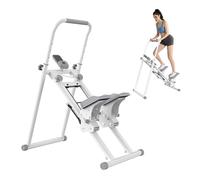 Stepper Formill QK7906, manubrio e pedali regolabili su 3 livelli, attrezzo per arrampicata verticale pieghevole con display a LED - Bianco - Nouvo