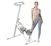 Stepper per scale, per esercizi di allenamento per palestra domestica, scaletta pieghevole compatta, scaletta verticale con capacità di carico di 136 kg, schermo LCD, manubrio regolabile