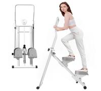 Stepper per scale pieghevole con display LCD, manubrio regolabile, macchina verticale compatta per arrampicata domestica e palestra