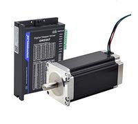 STEPPERONLINE 1 kit CNC con asse motore passo-passo, 3,0 Nm, 4,2 A, 10 mm, alloggiamento Nema 23, incluso driver, 1,8-5,6A, 20-50 VDC, per macchina per incisioni CNC, stampante 3D