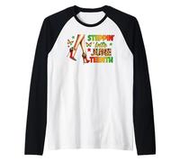 Steppin' into Juneteenth Celebrate Freedom Tacchi a spillo Maglia con Maniche Raglan