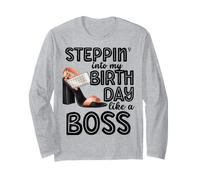 Steppin' Into My Birthday Like A Boss Donne Sexy Tacchi Alti Maglia a Manica