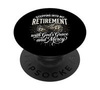 Stepping Into My Retirement With God's Grace And Mercy PopSockets PopGrip Adesivo